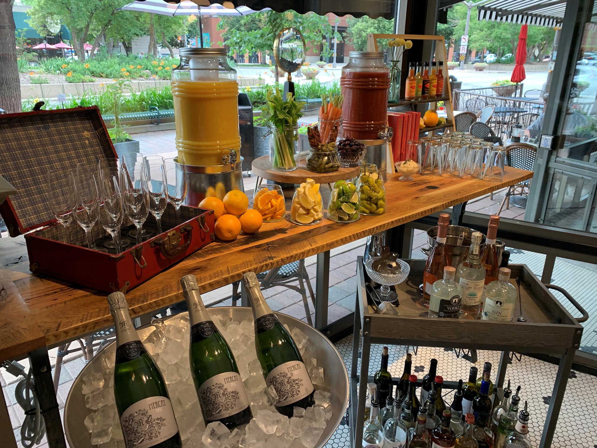 Brunch Bar Set Up in Armstrong Hotel Lobby