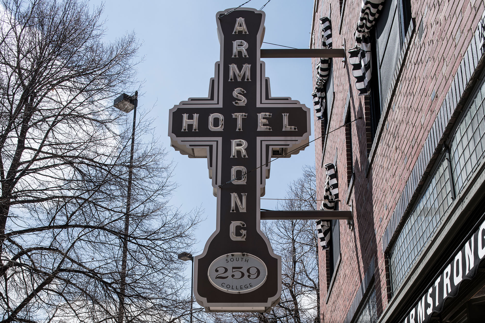 Armstrong Hotel Sign 259 South College Avenue 